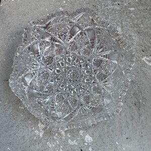 Vintage American brilliant cut crystal round bowl